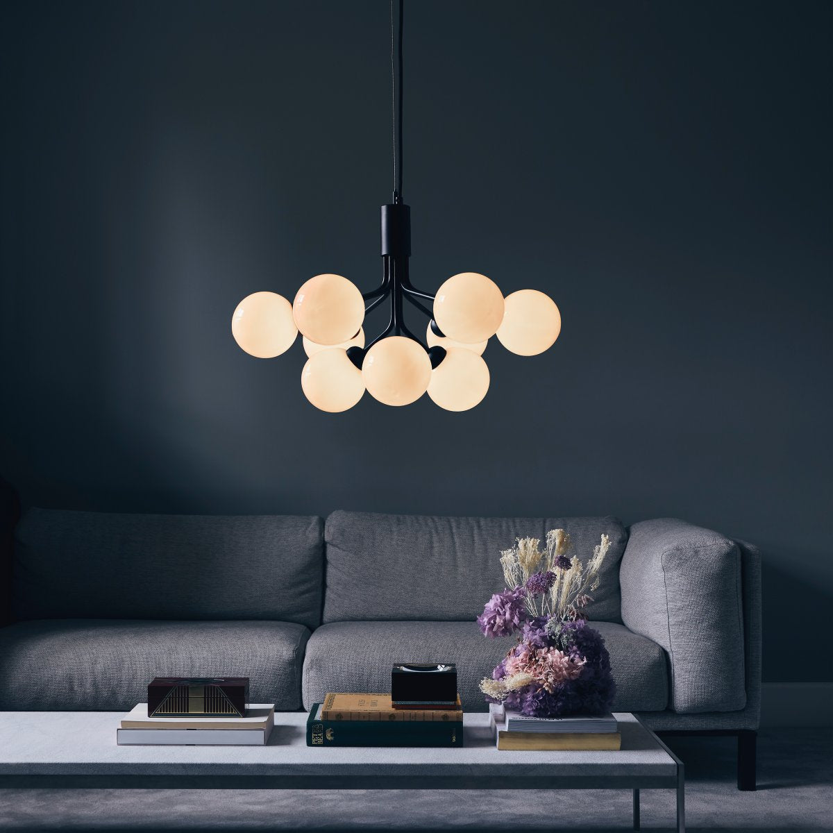 Eirelelle Hanglamp Glas cluster van glazen bollen Messing