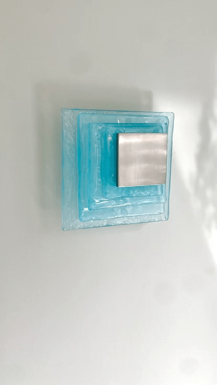 Cleo glas Watercube Cascade wandlamp
