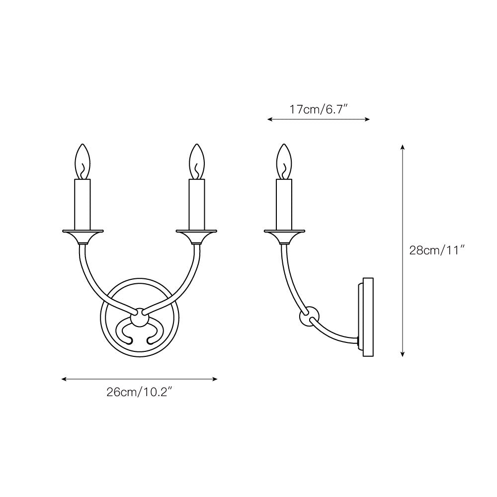 Qvistuvys moderne minimalistische wandlamp van metaal