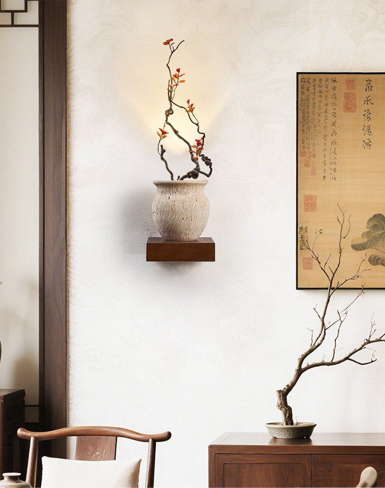 Teriinine sculpturale wandlamp