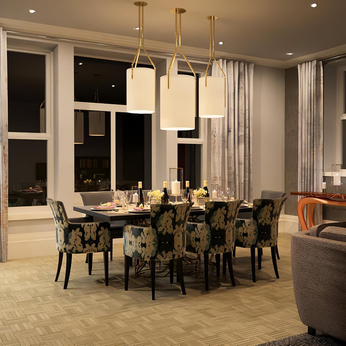 Cex Arborescence Kroonluchter LED 3-Lights messing Modern