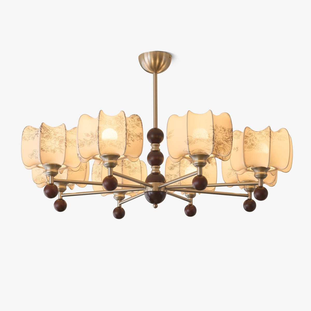 Ephaos elegantie Vintage Bloemmotief Hout Kroonluchter