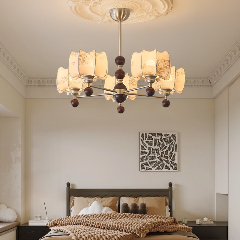 Ephaos elegantie Vintage Bloemmotief Hout Kroonluchter