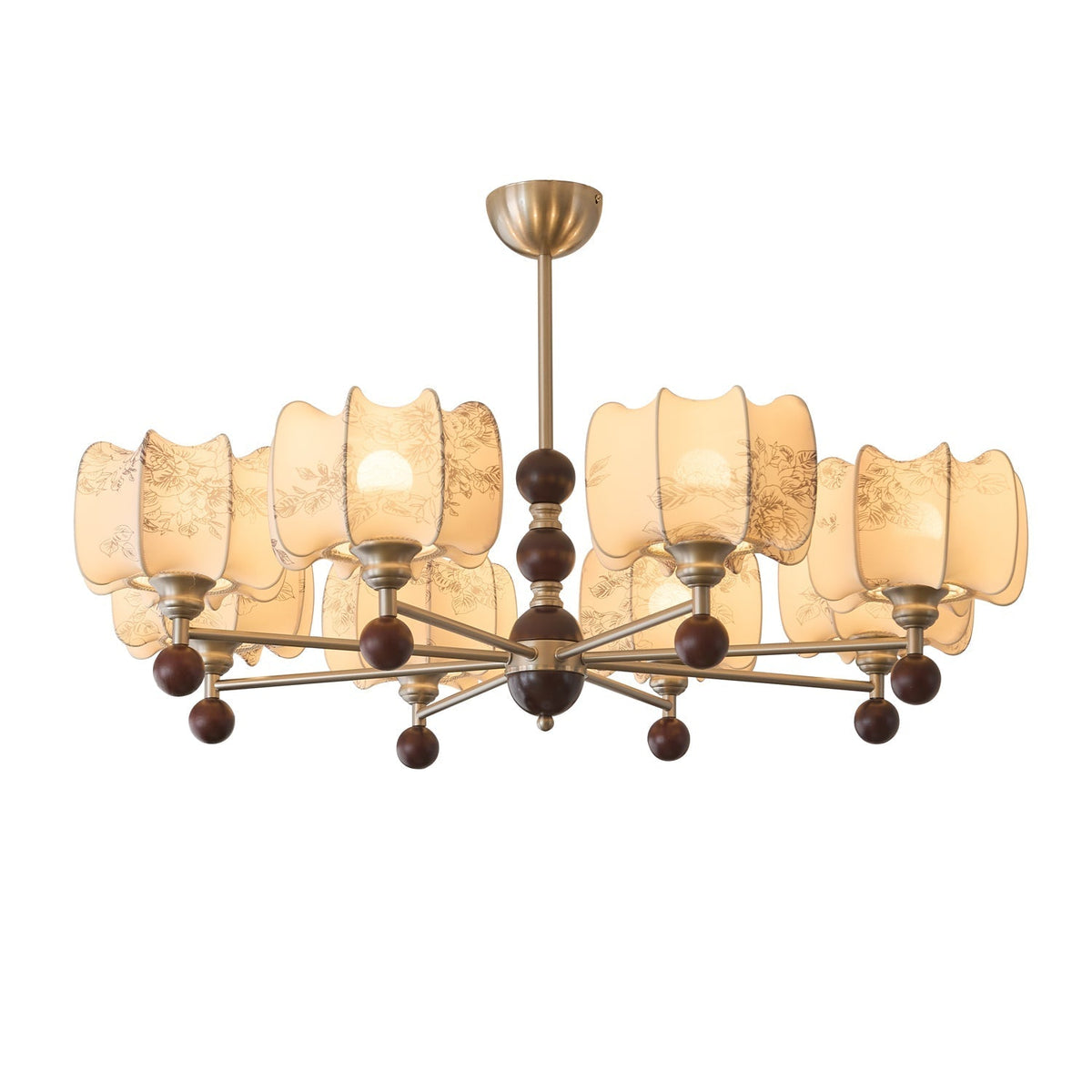 Ephaos elegantie Vintage Bloemmotief Hout Kroonluchter