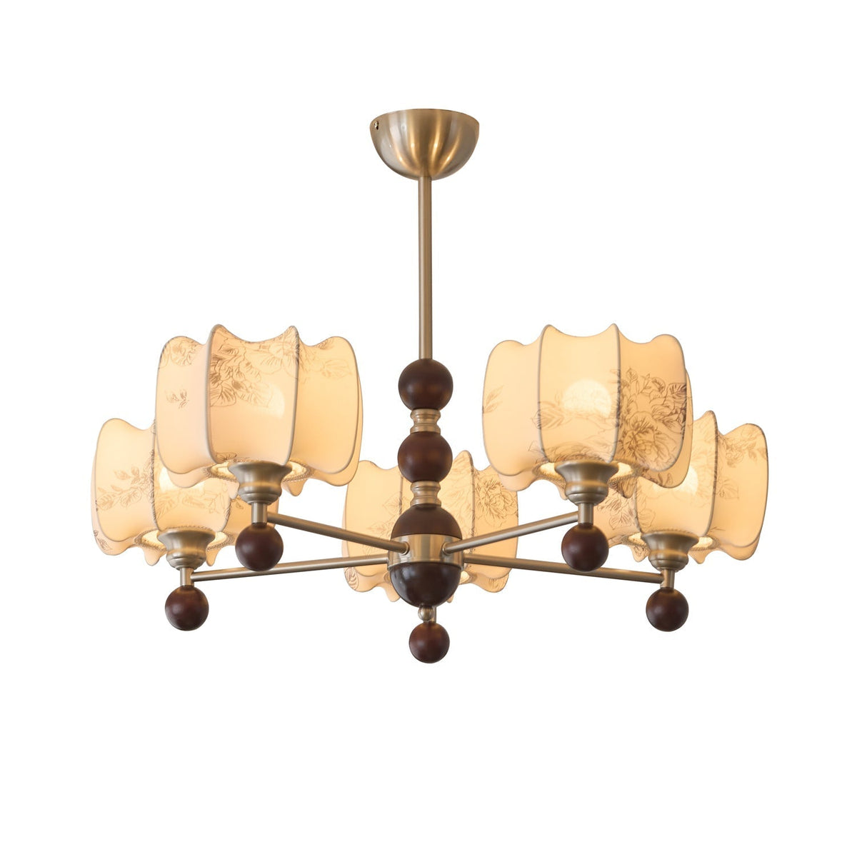 Ephaos elegantie Vintage Bloemmotief Hout Kroonluchter