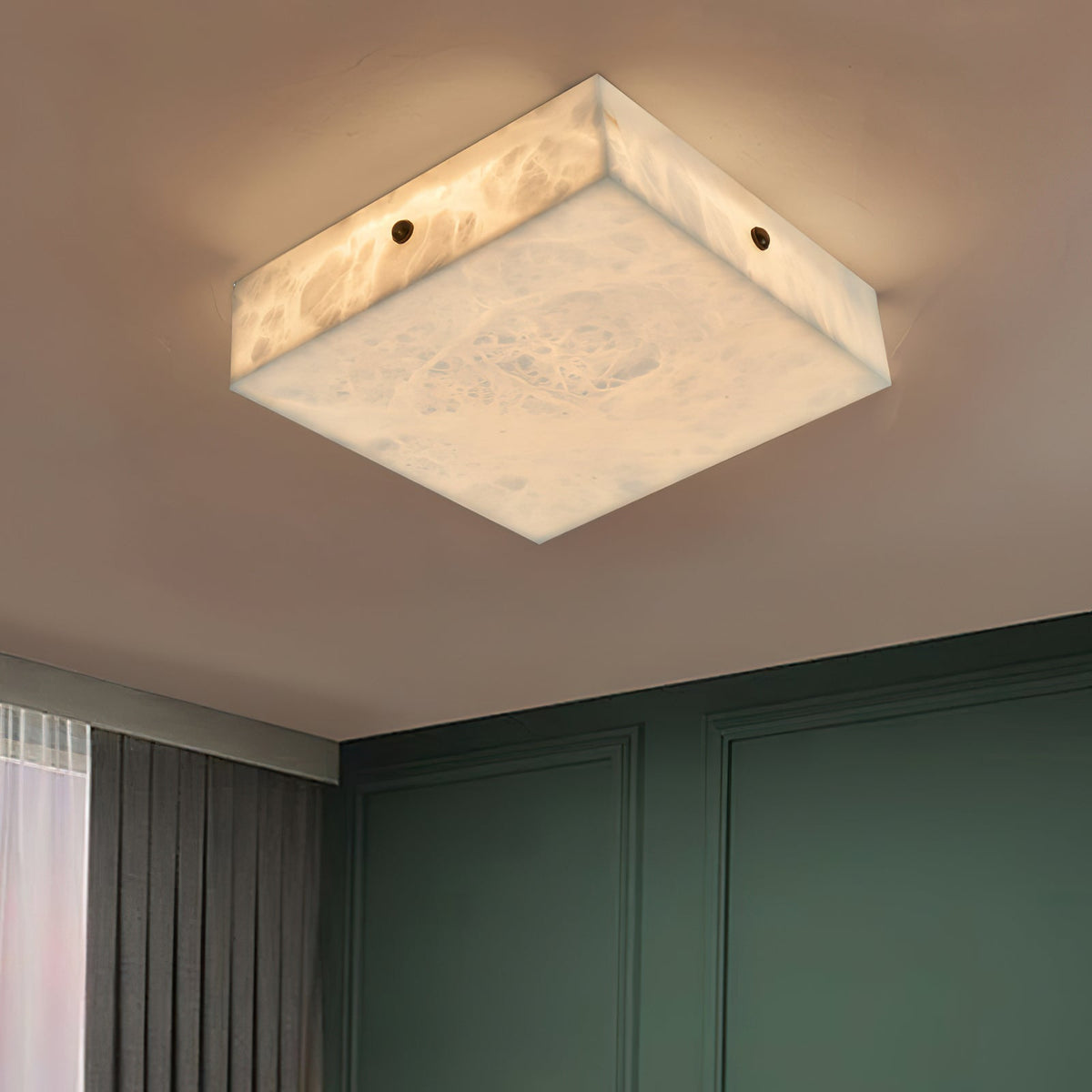 Rauduvys moderne minimalistische plafondlamp van albast