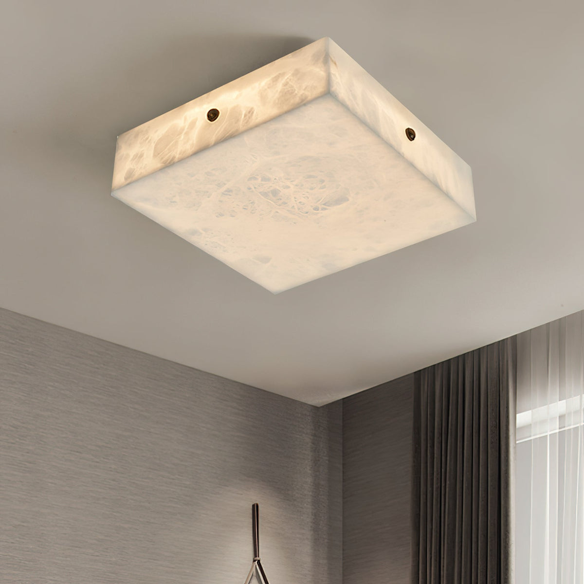 Rauduvys moderne minimalistische plafondlamp van albast