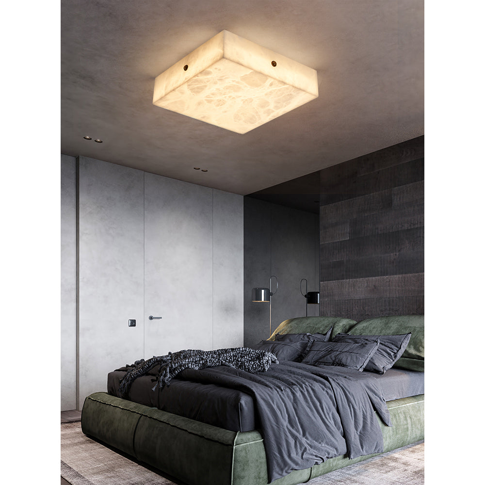 Rauduvys moderne minimalistische plafondlamp van albast