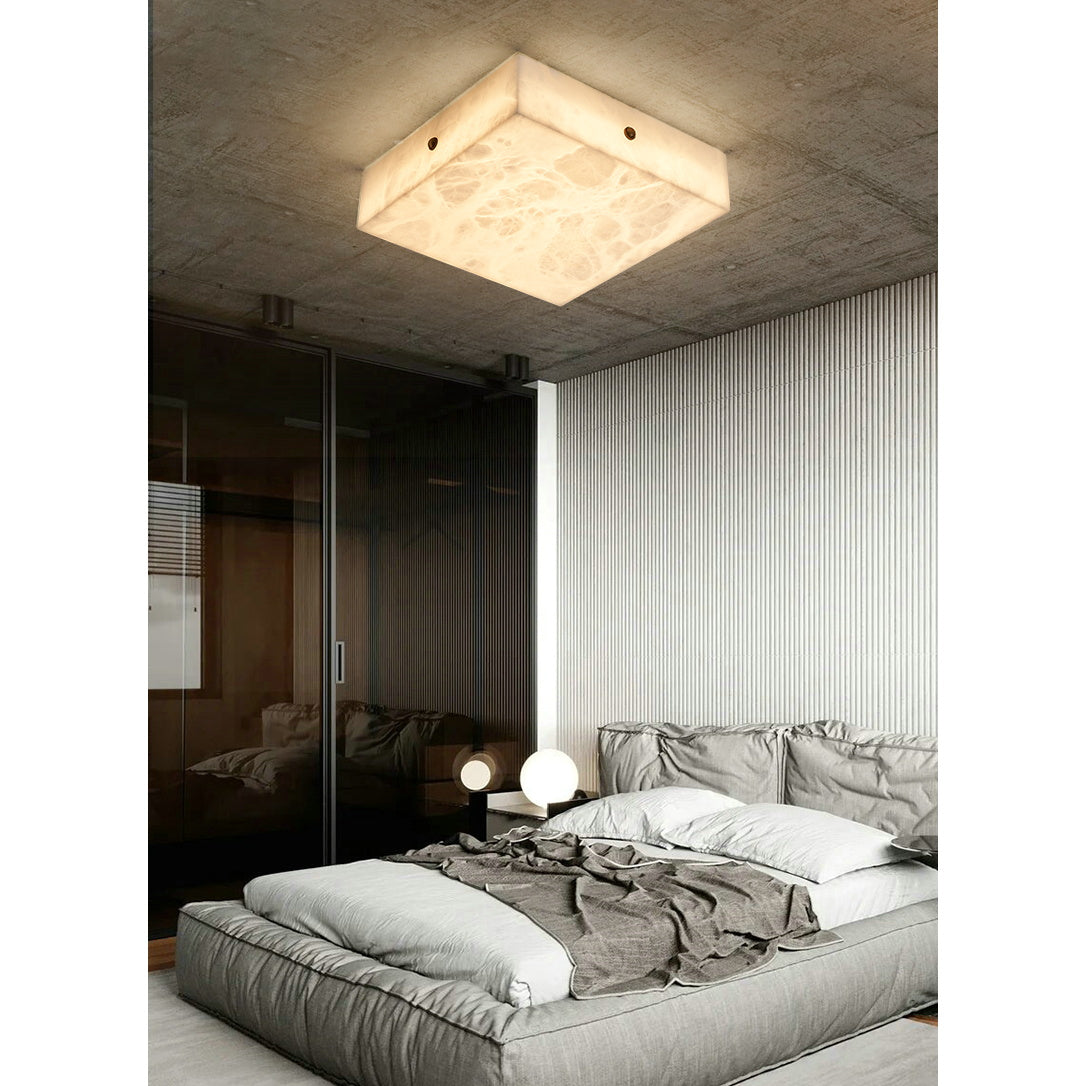 Rauduvys moderne minimalistische plafondlamp van albast