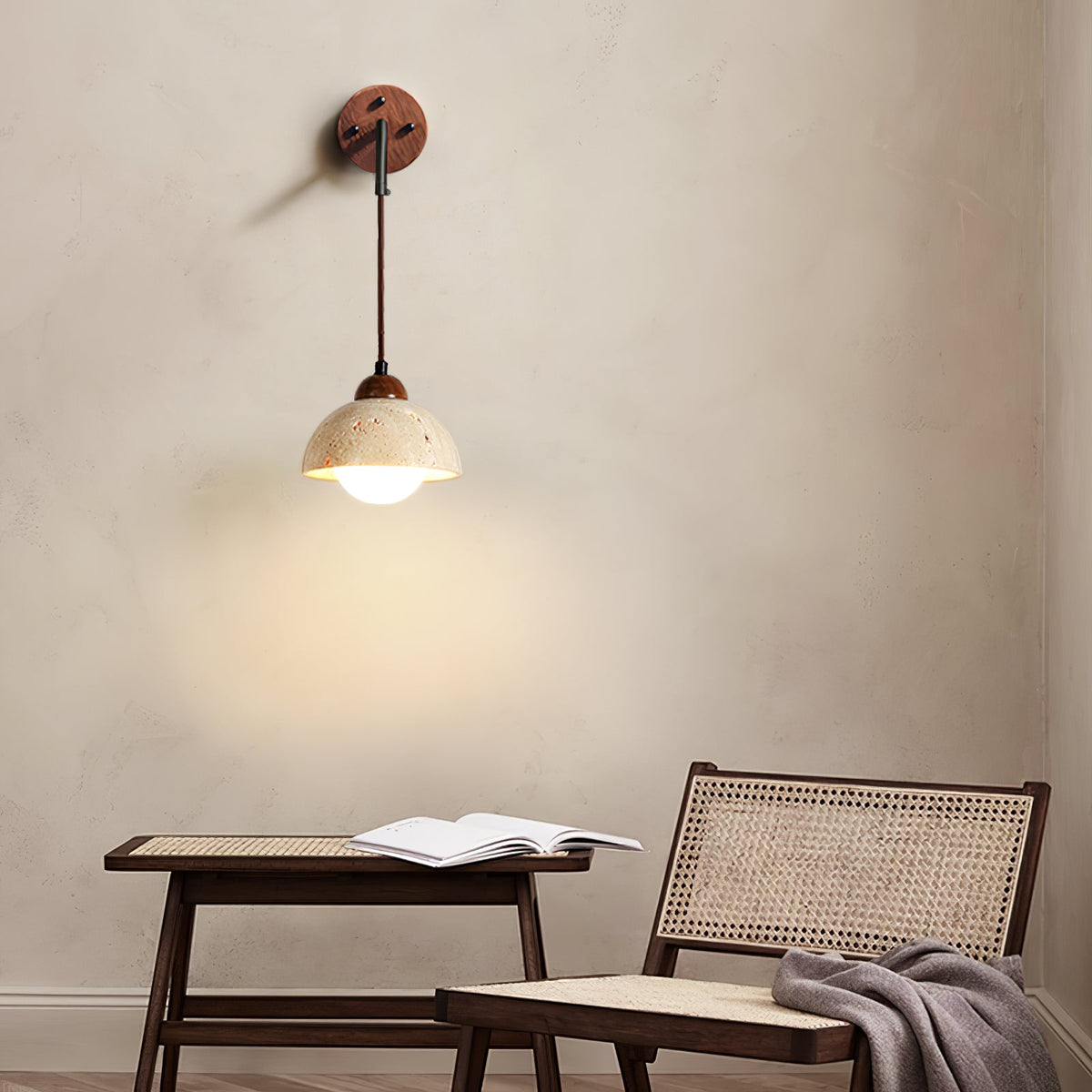 Valenella travertin wandlamp