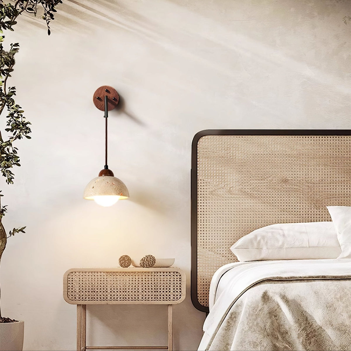 Valenella travertin wandlamp