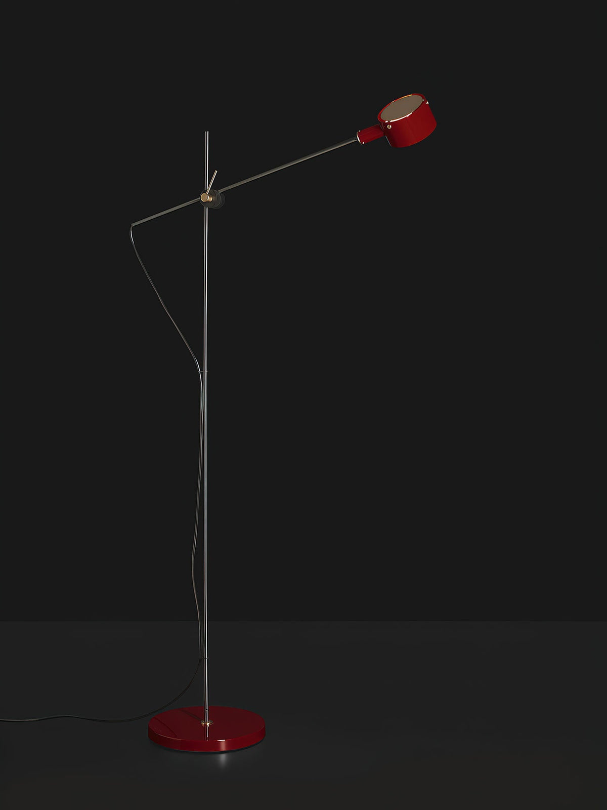 Arclen verstelbare vloerlamp met horizontale arm