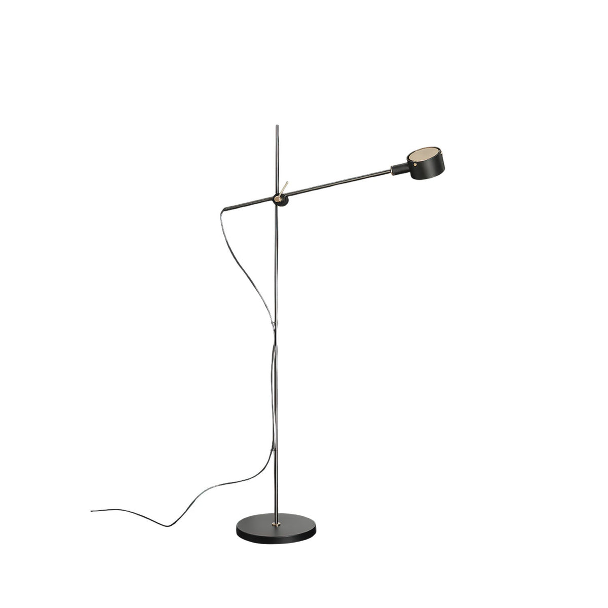 Arclen verstelbare vloerlamp met horizontale arm