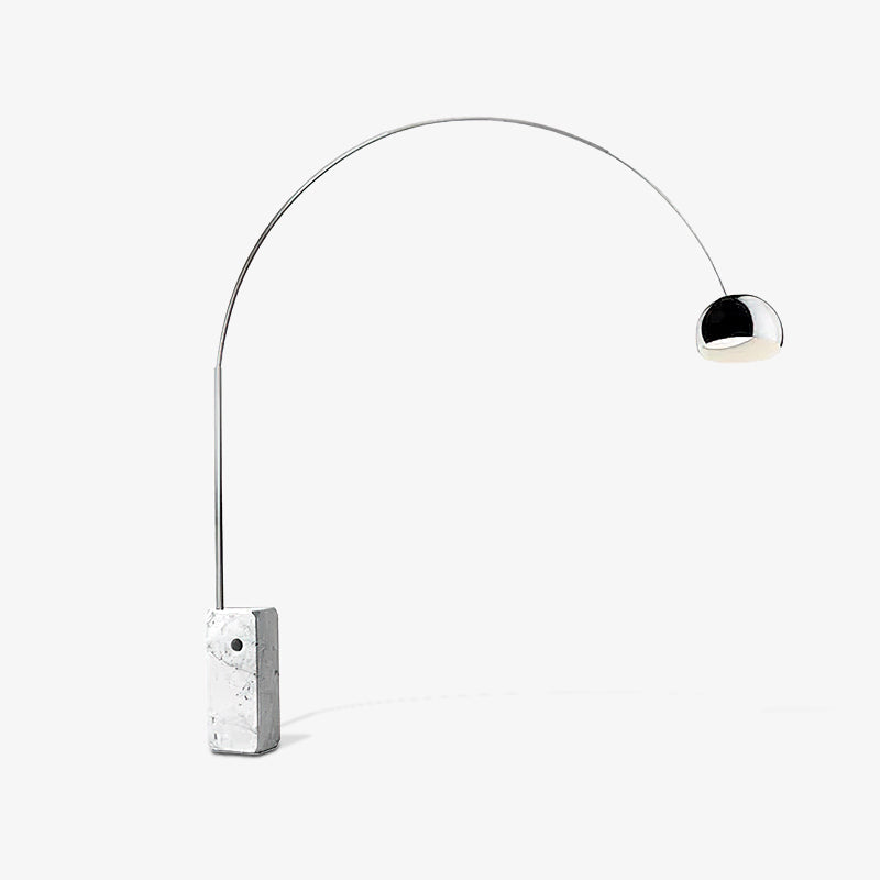 Alevra vloerlamp van staal en marmer