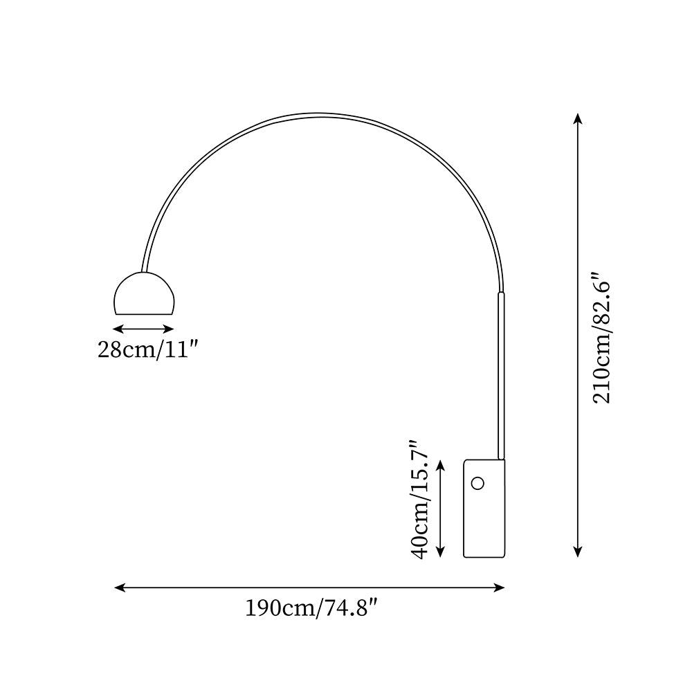 Parabola vloerlamp