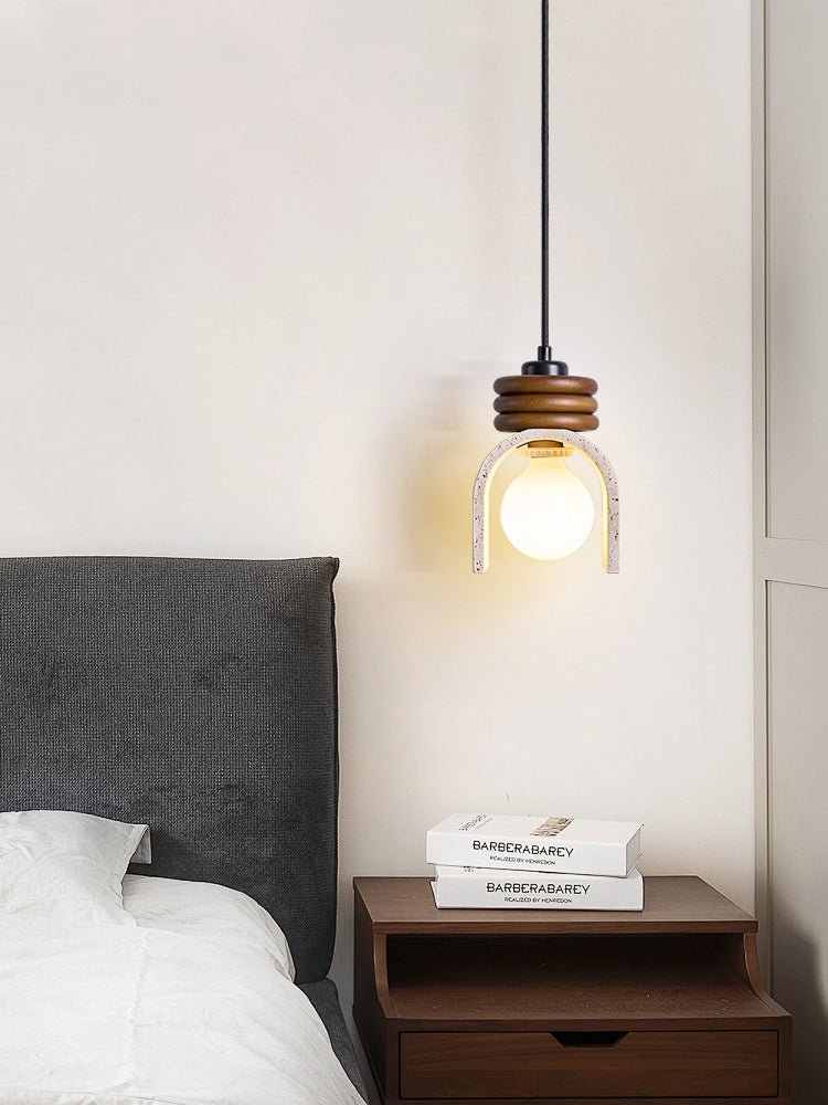 Quinn Moderne hanglamp van geel travertin