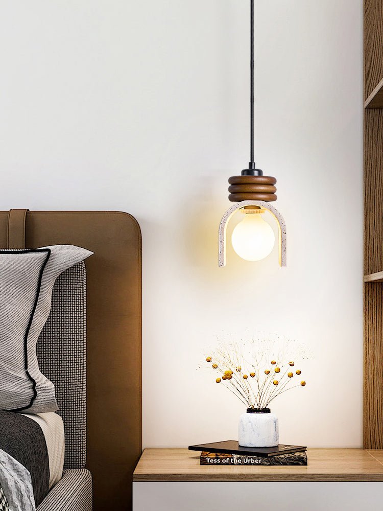 Quinn Moderne hanglamp van geel travertin