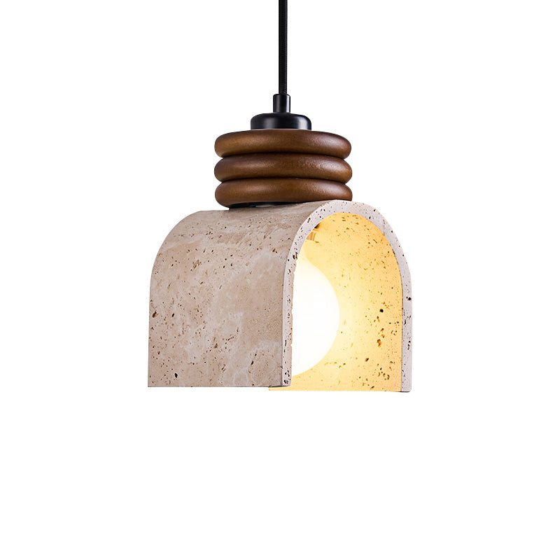 Quinn Moderne hanglamp van geel travertin