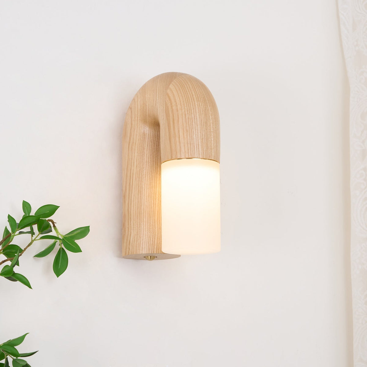 King Moderne minimalistische wandlamp van hout