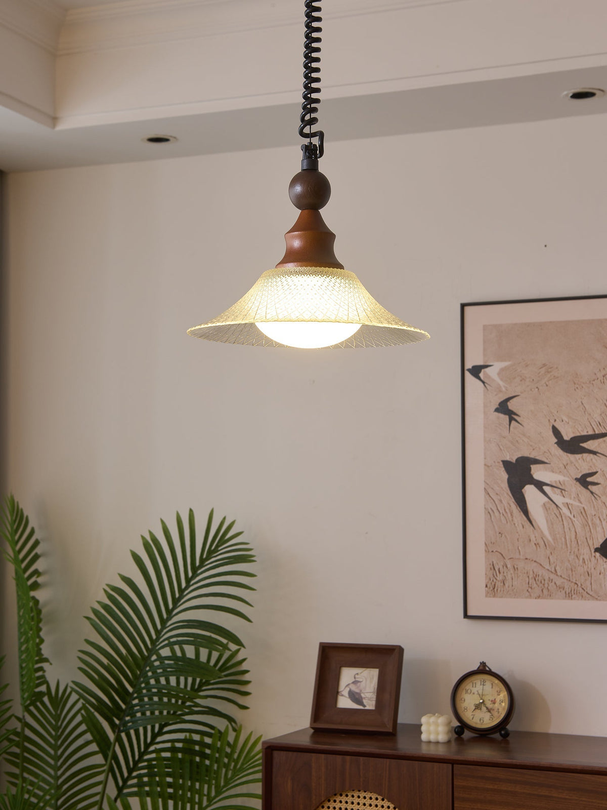 Syraeeth Premium Noordse kunst houten hanglamp