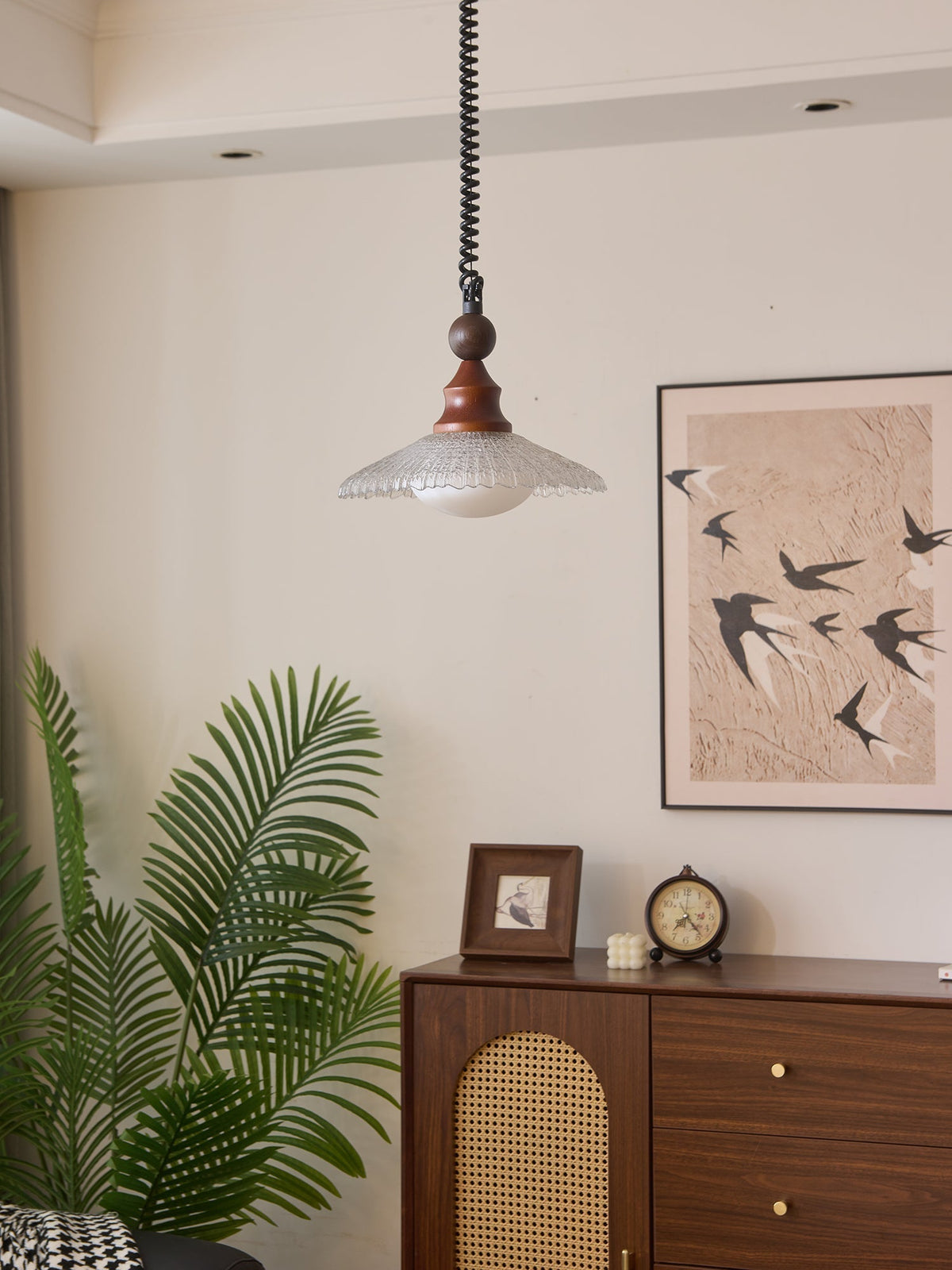 Syraeeth Premium Noordse kunst houten hanglamp