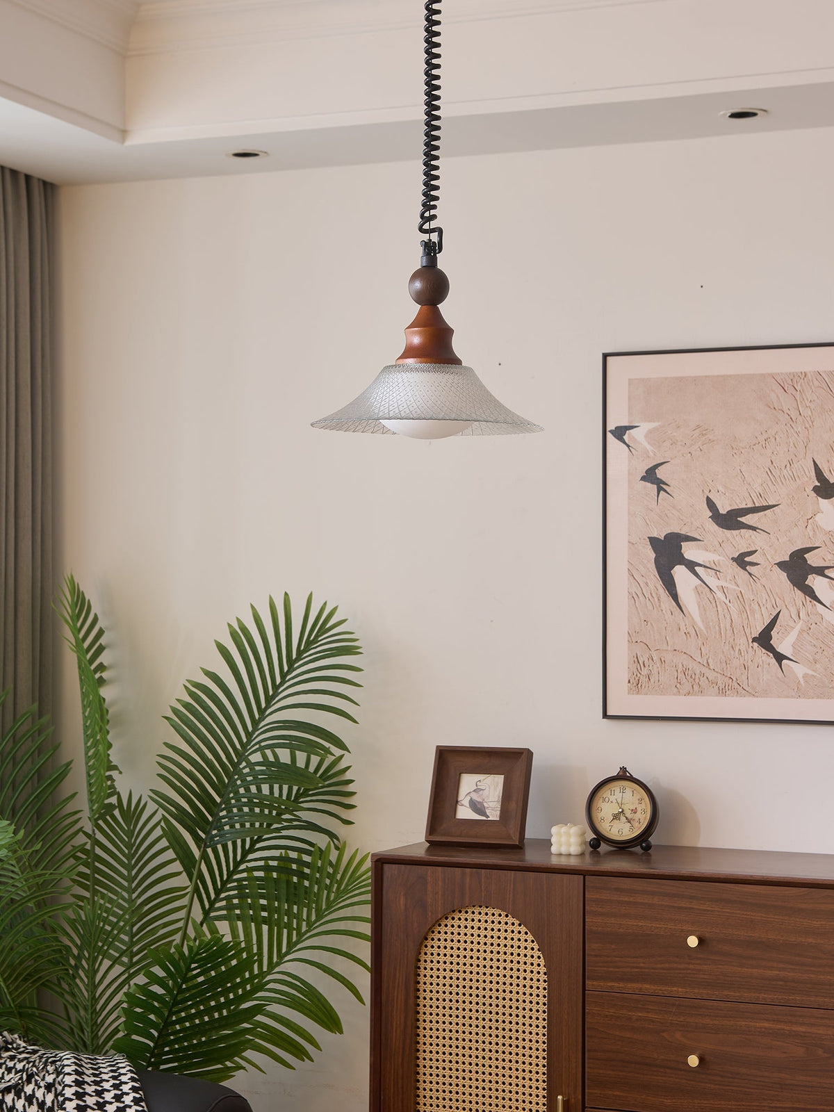 Syraeeth Premium Noordse kunst houten hanglamp
