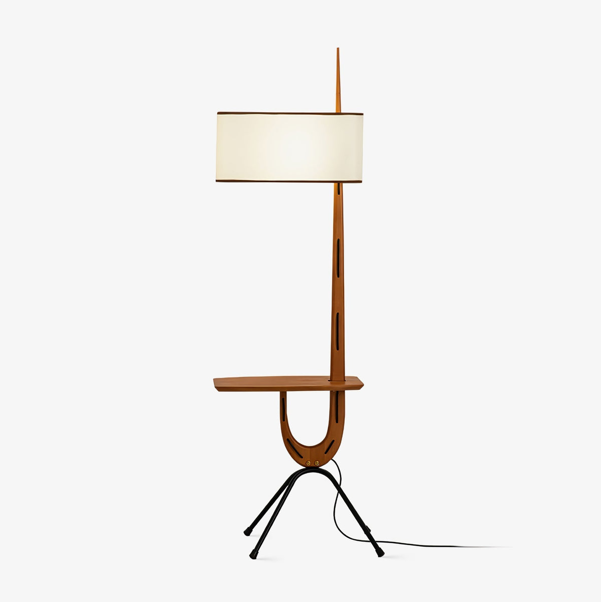 Vemara Mid Century Houten vloerlamp
