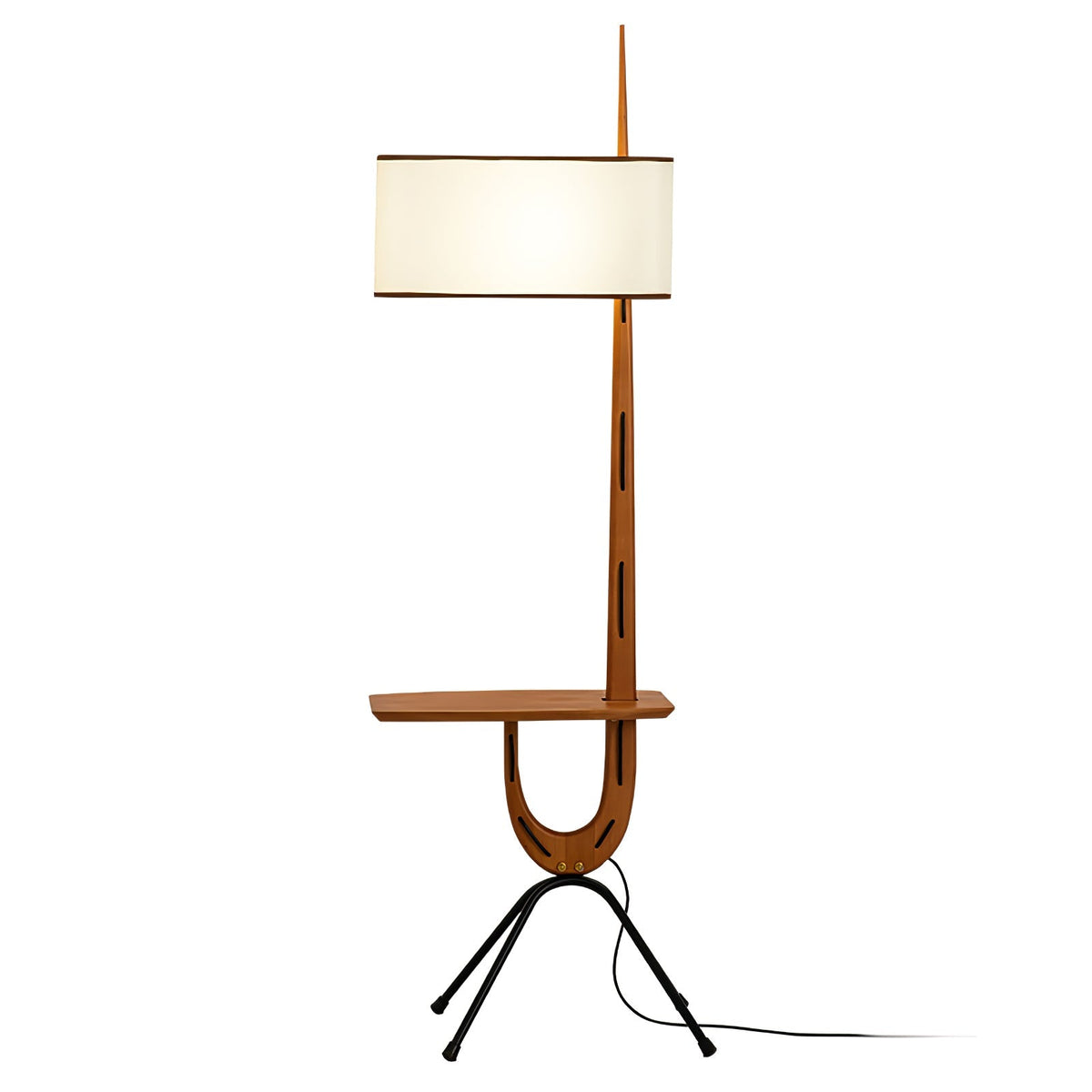 Vemara Mid Century Houten vloerlamp