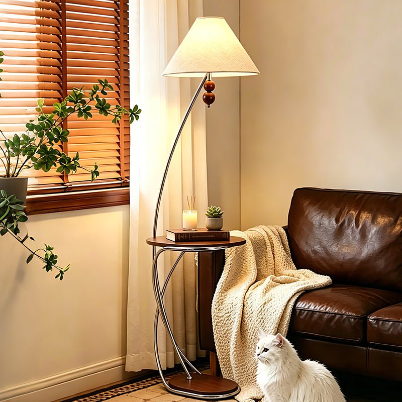 Elaorina gebogen plank vloerlamp
