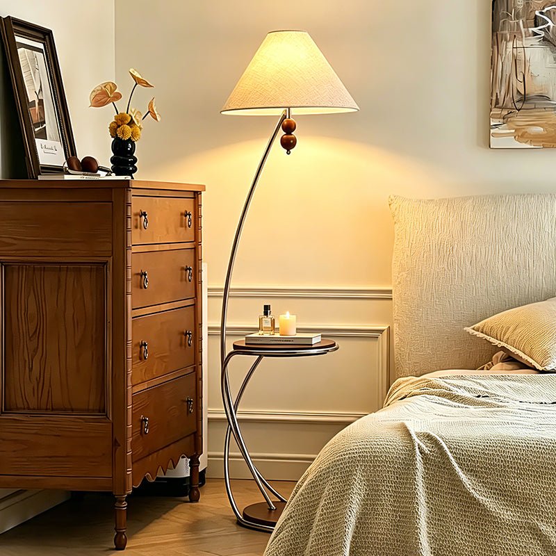 Elaorina gebogen plank vloerlamp