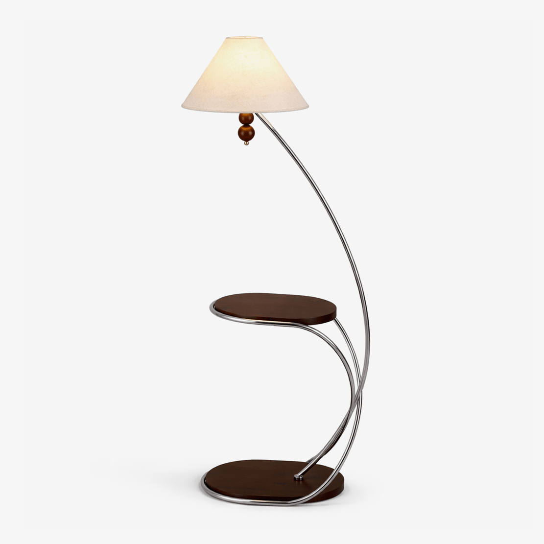 Elaorina gebogen plank vloerlamp