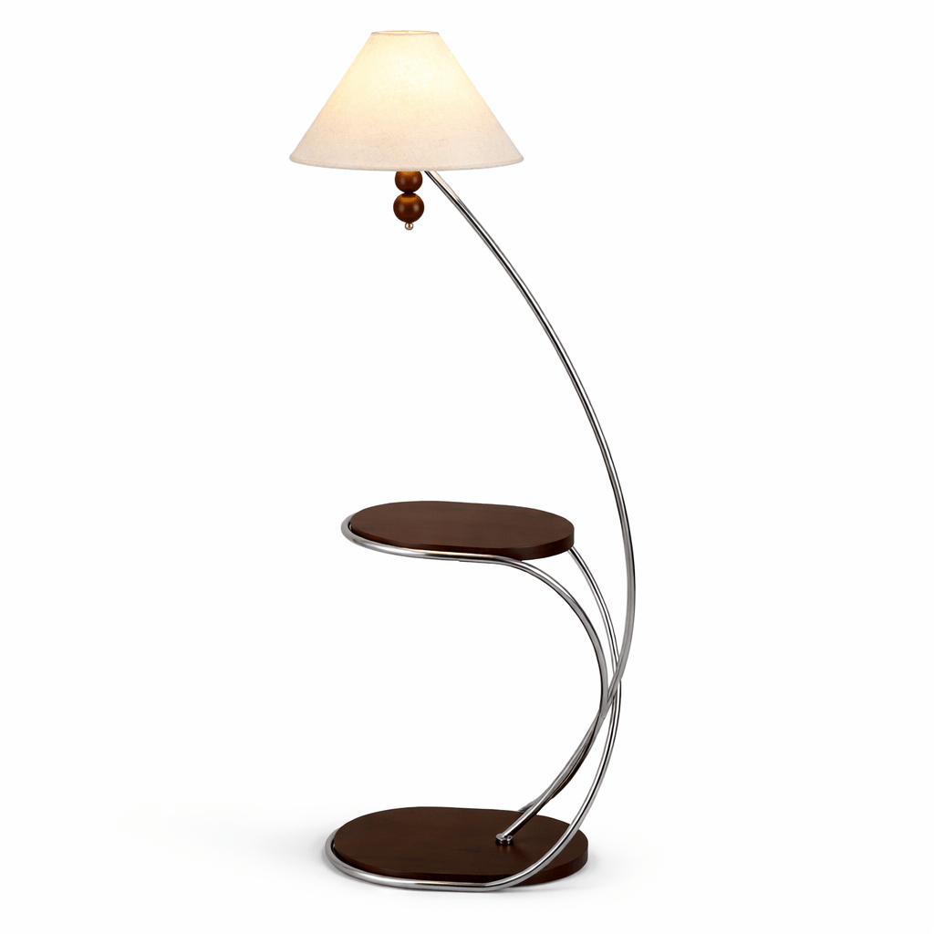 Elaorina gebogen plank vloerlamp
