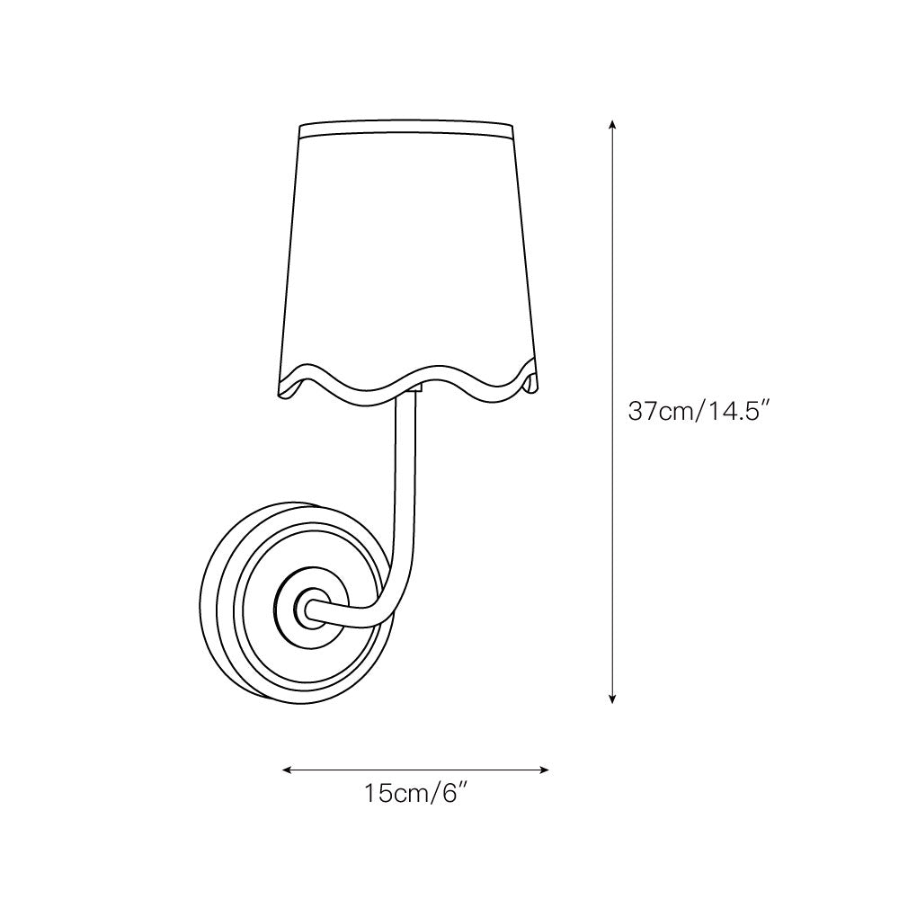 Sifuvyo Moderne minimalistische wandlamp van metaal en stof