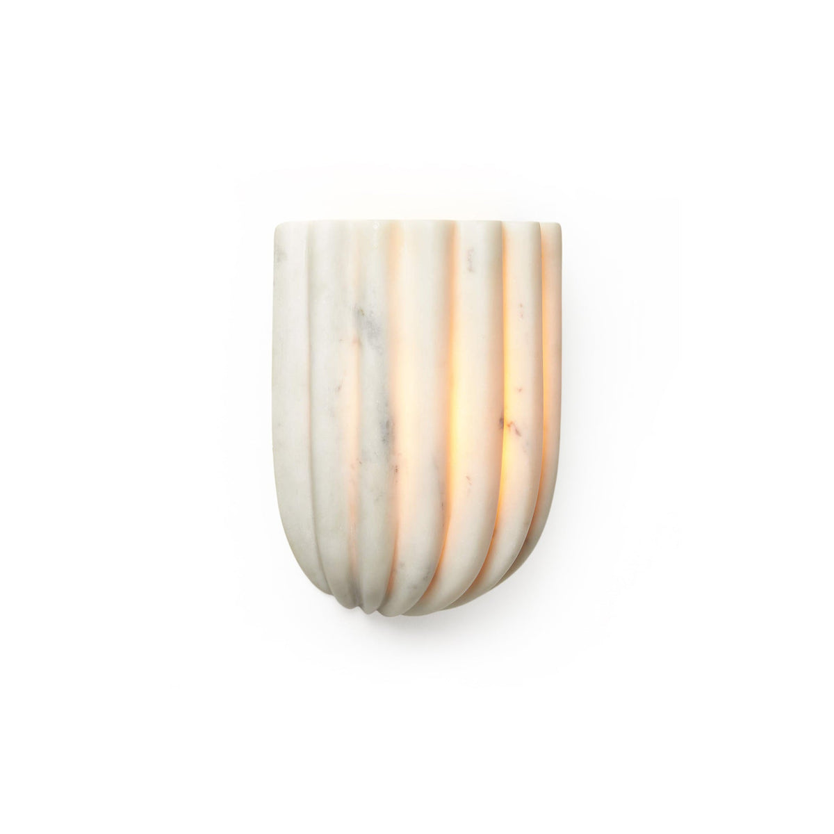 Tinduvys elegantie Ariel Enkele Marmeren Gefluteerde wandlamp