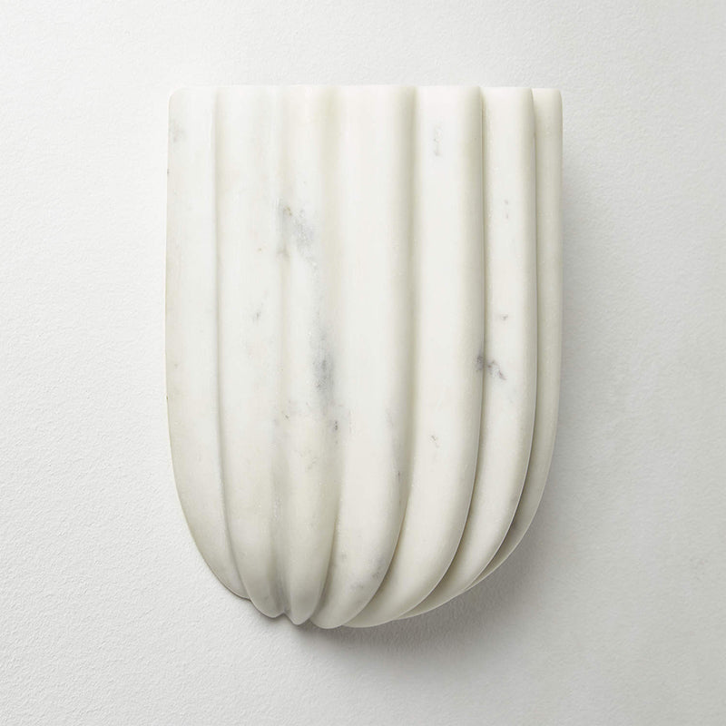Tinduvys elegantie Ariel Enkele Marmeren Gefluteerde wandlamp
