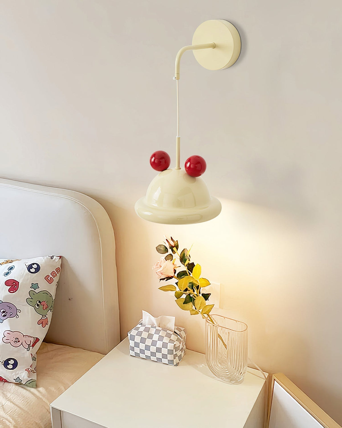 Pomeiro wandlamp Crème Metaal Modern Woonkamer | Cielum