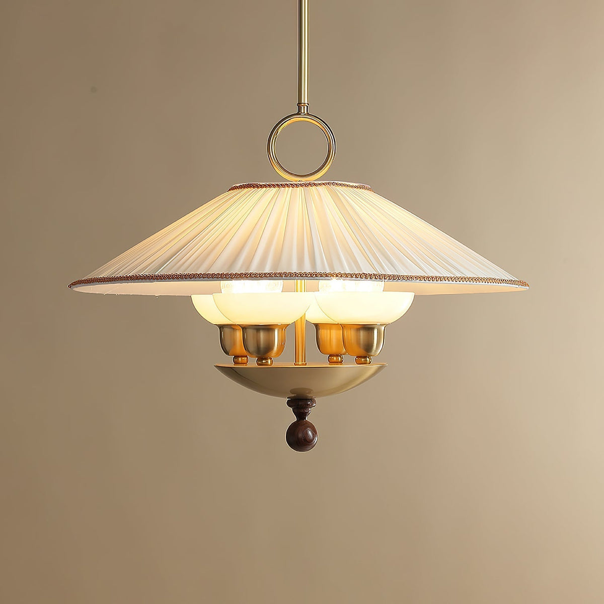 Umbera hanglamp met geplooide kap