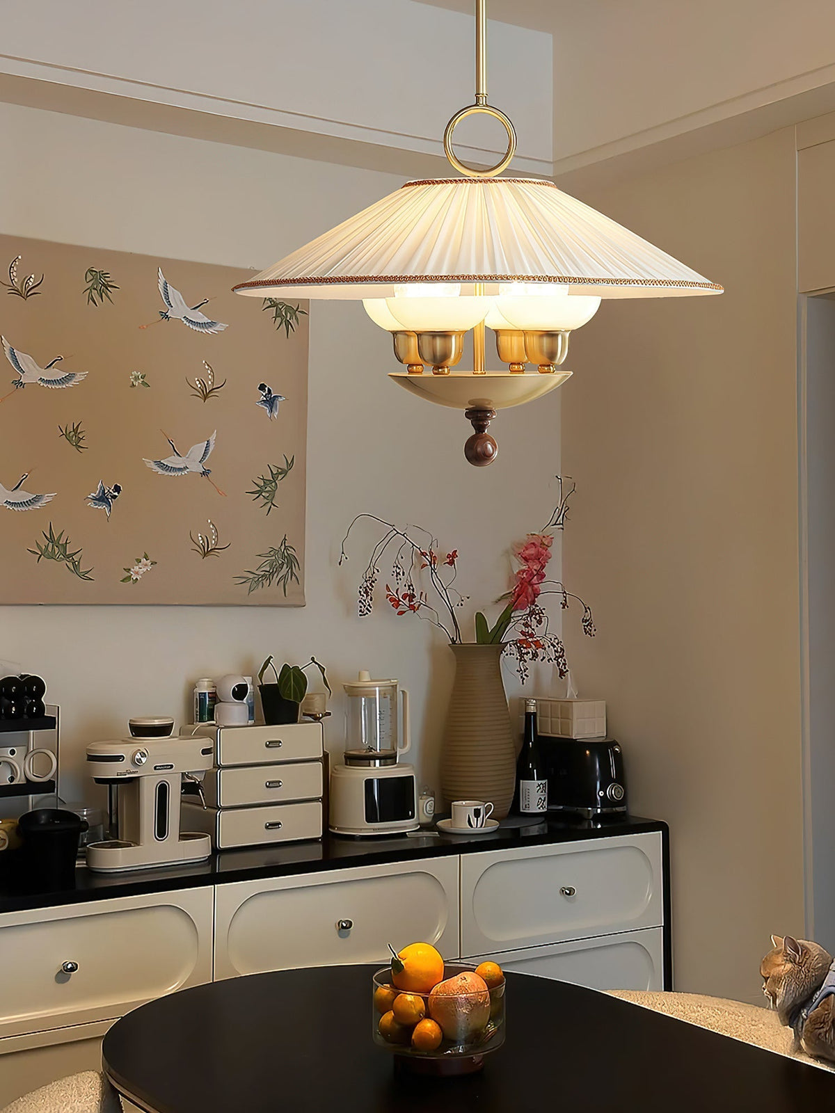 Umbera hanglamp met geplooide kap