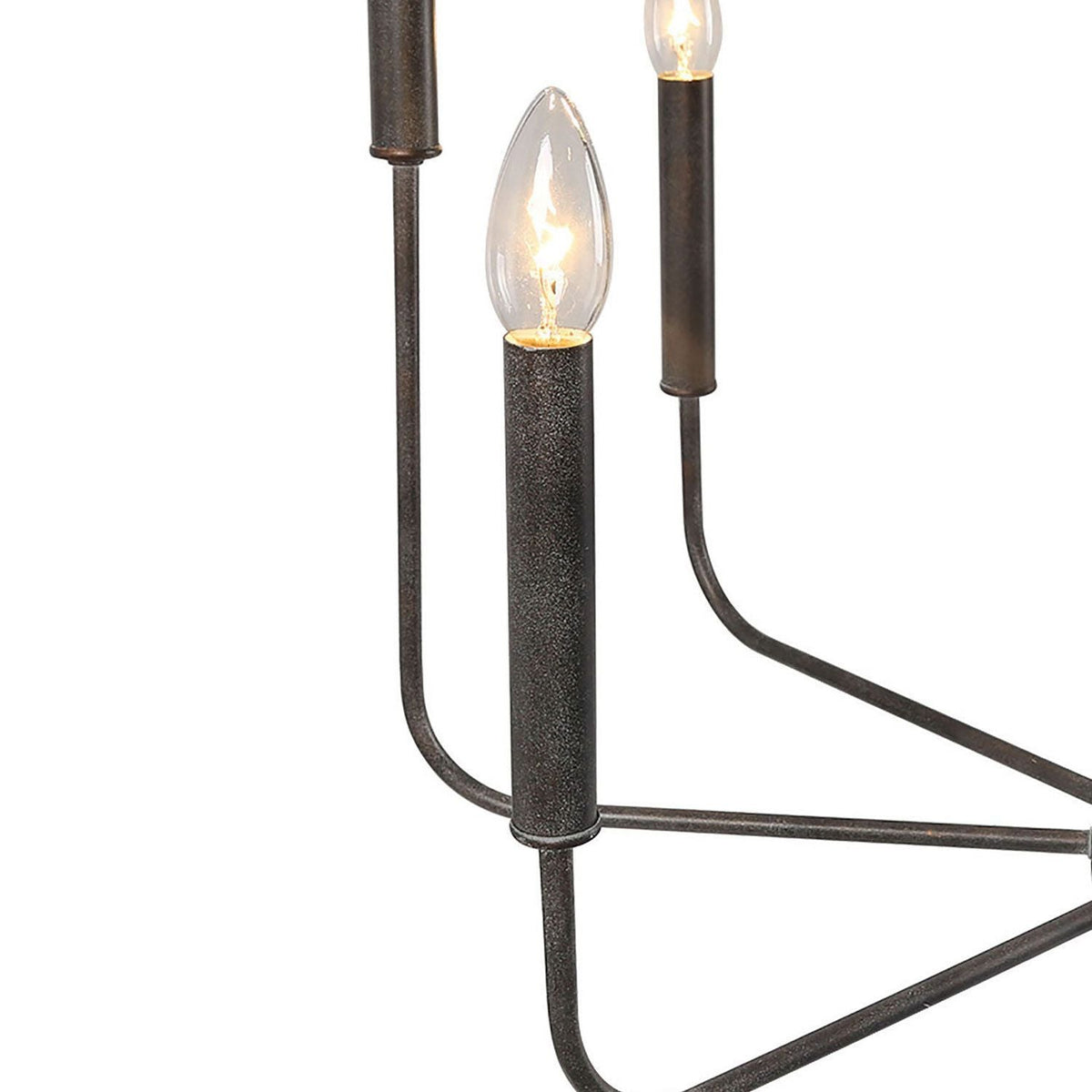 Ulfuvys moderne kroonluchter met kaarsen, industriële metalen stijl