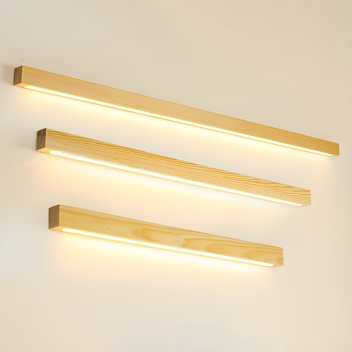 Elvivine wandlamp Hout Lineair Minimalistisch LED