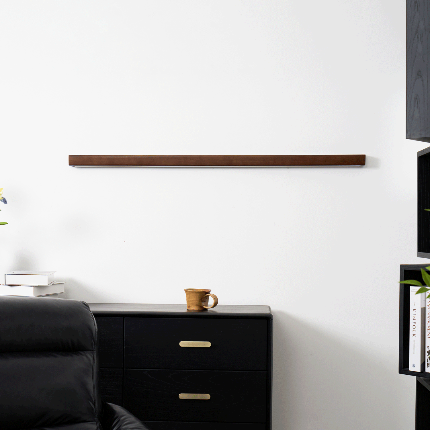 Elvivine wandlamp Hout Lineair Minimalistisch LED