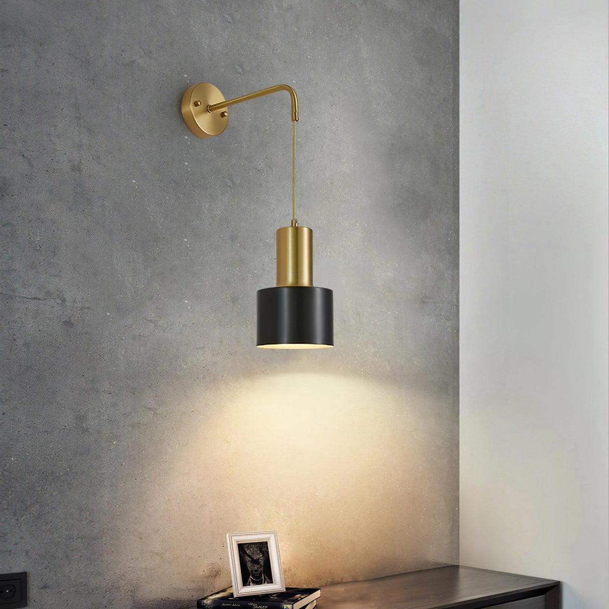 Alvina moderne minimalistische messing wandlamp