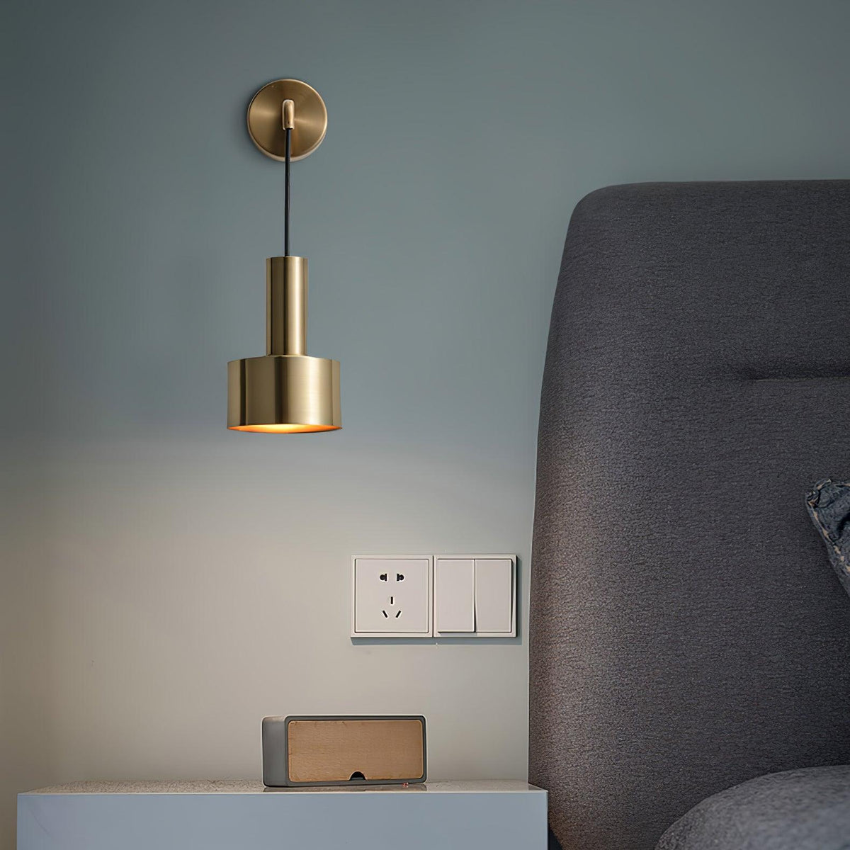 Alvina moderne minimalistische messing wandlamp