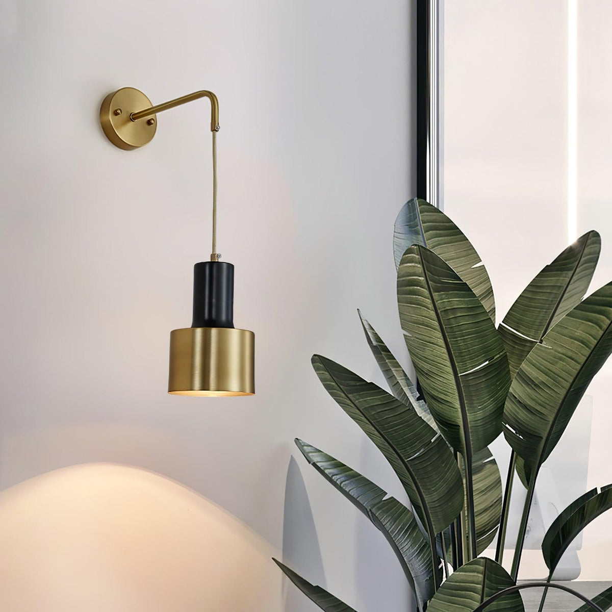 Alvina moderne minimalistische messing wandlamp