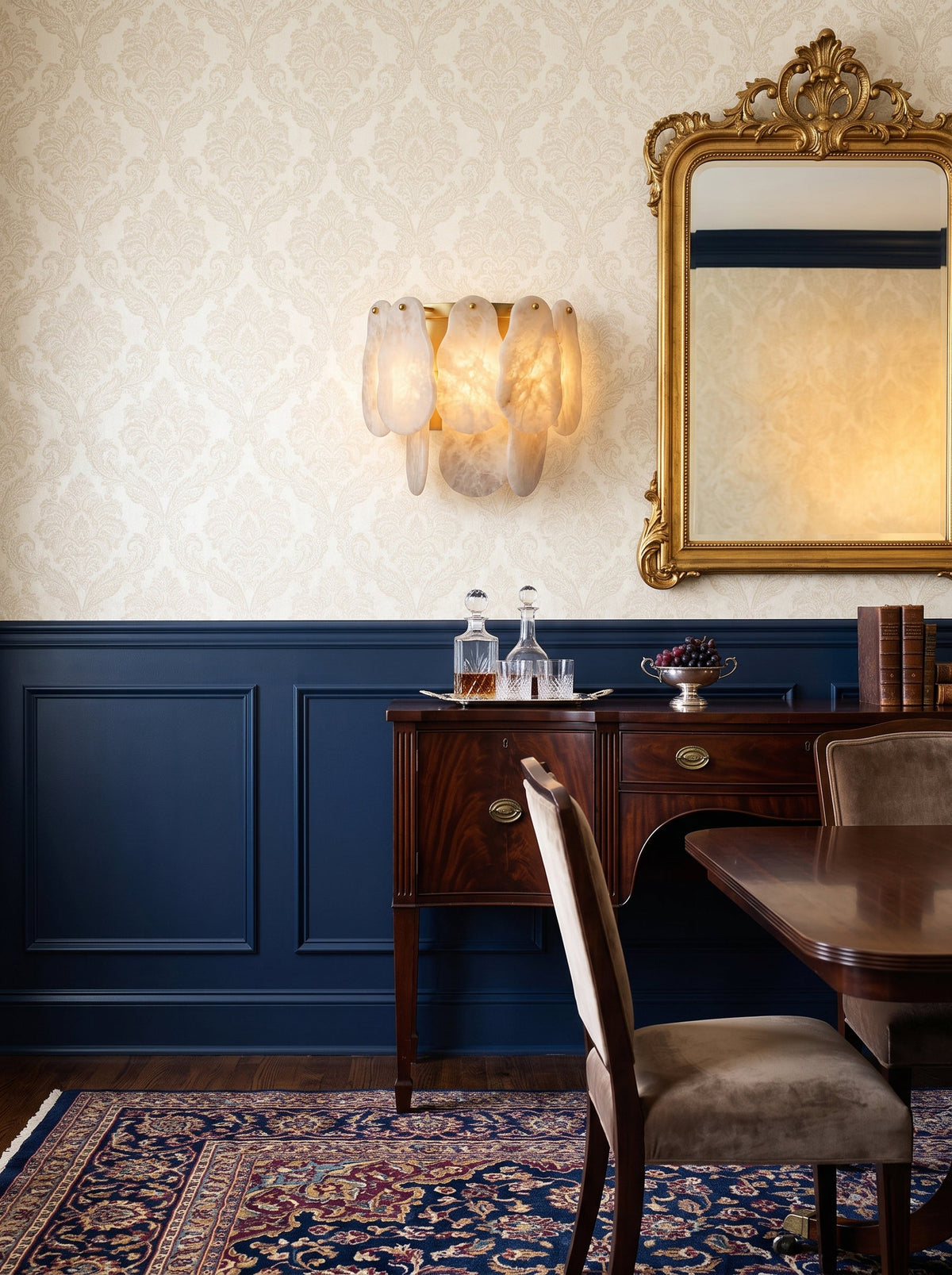 Quenstone onregelmatige albast wandlamp
