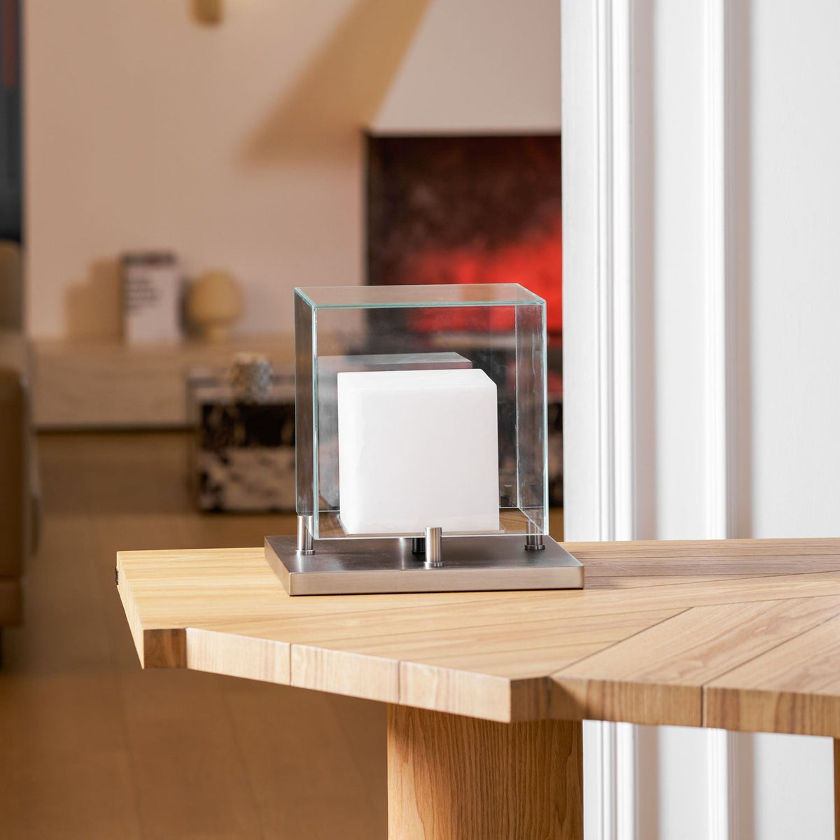 Cubo albasten tafellamp