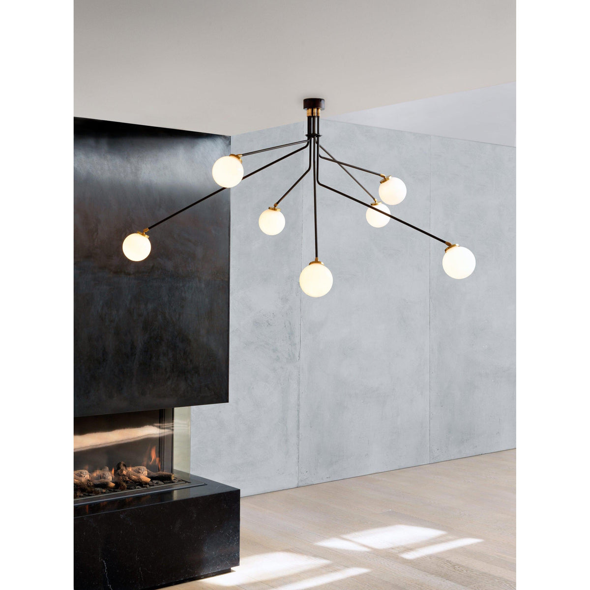 Vatnuvyo moderne minimalistische plafondlamp van messing en glas