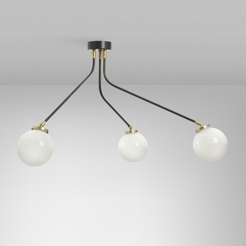 Vatnuvyo moderne minimalistische plafondlamp van messing en glas