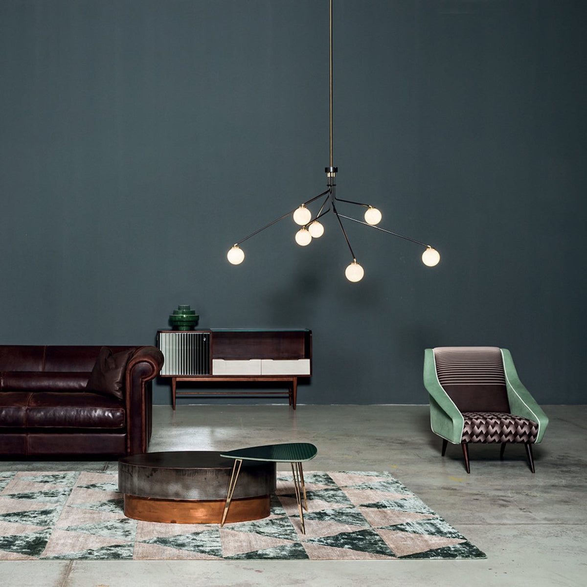 Vatnuvyo moderne minimalistische plafondlamp van messing en glas
