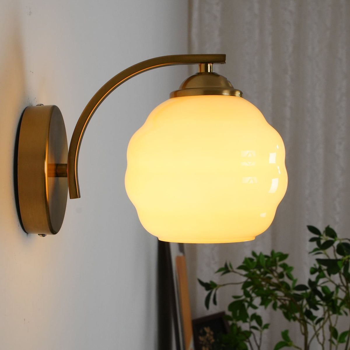 Eiraaine wandlamp Art Deco glas Chroom